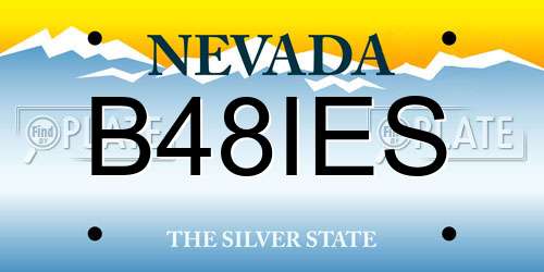 B48IES Nevada License Plate