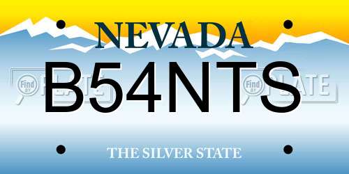 B54NTS Nevada License Plate