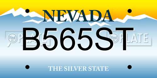 B565ST Nevada License Plate