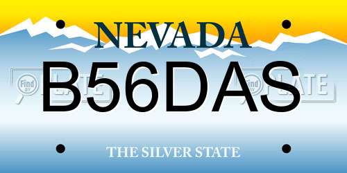 B56DAS Nevada License Plate