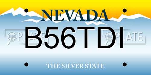 B56TDI Nevada License Plate