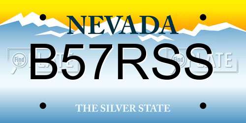 B57RSS Nevada License Plate