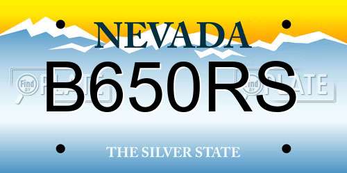 B650RS Nevada License Plate