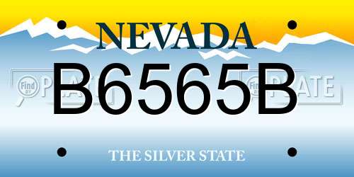 B6565B Nevada License Plate