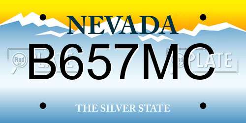 B657MC Nevada License Plate