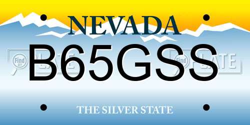 B65GSS Nevada License Plate