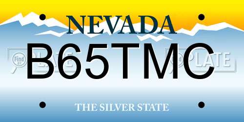 B65TMC Nevada License Plate