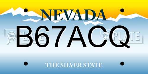 B67ACQ Nevada License Plate