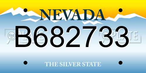 B682733 Nevada License Plate