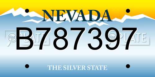 B787397 Nevada License Plate