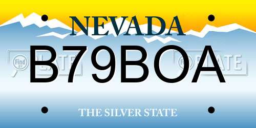 B79BOA Nevada License Plate