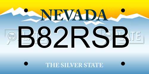 B82RSB Nevada License Plate