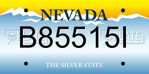 B85515I Nevada License Plate