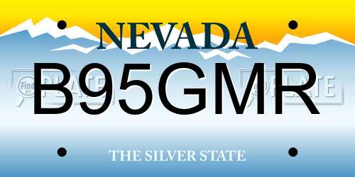 B95GMR Nevada License Plate