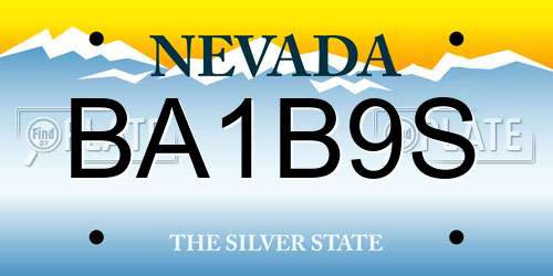 BA1B9S Nevada License Plate