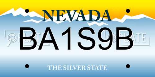 BA1S9B Nevada License Plate