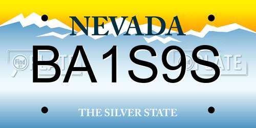 BA1S9S Nevada License Plate