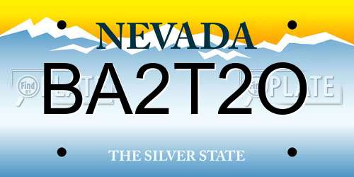 BA2T2O Nevada License Plate
