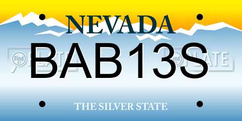 BAB13S Nevada License Plate