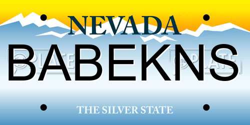 BABEKNS Nevada License Plate