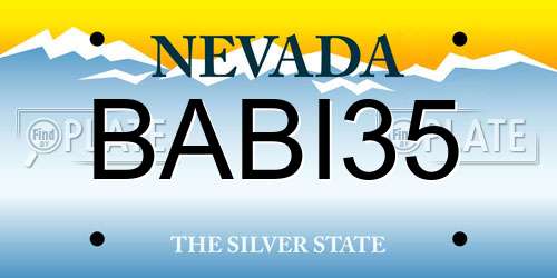 BABI35 Nevada License Plate
