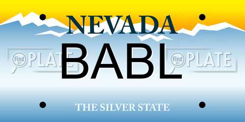 BABL Nevada License Plate