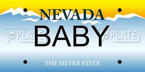BABY Nevada License Plate