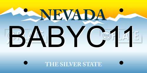 BABYC11 Nevada License Plate
