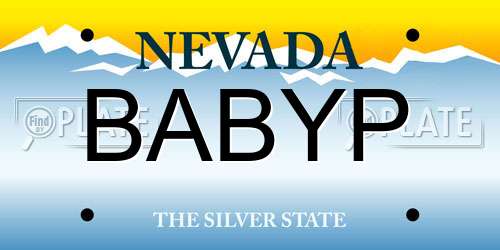 BABYP Nevada License Plate