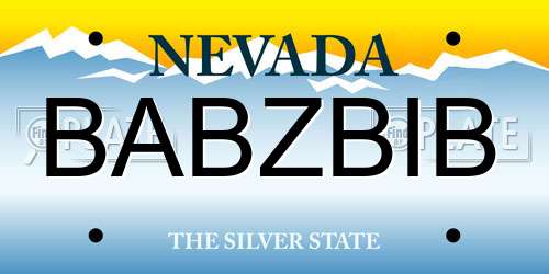 BABZBIB Nevada License Plate