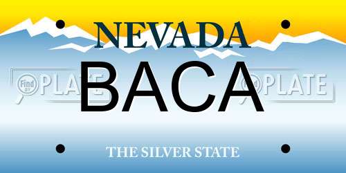 BACA Nevada License Plate