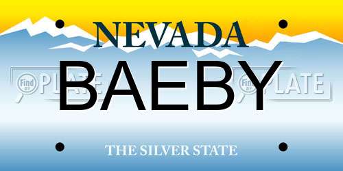BAEBY Nevada License Plate