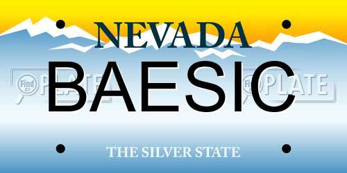 BAESIC Nevada License Plate