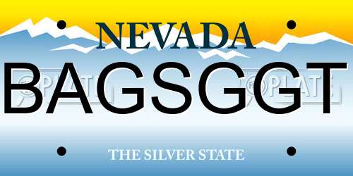 BAGSGGT Nevada License Plate