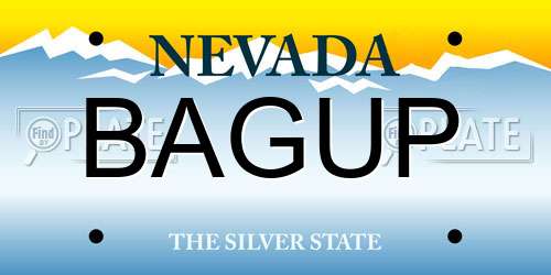 BAGUP Nevada License Plate