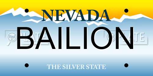 BAILION Nevada License Plate