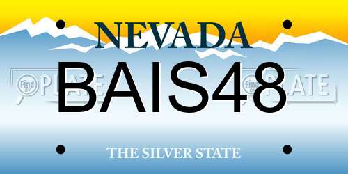 BAIS48 Nevada License Plate