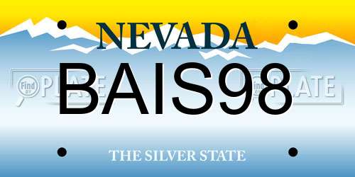 BAIS98 Nevada License Plate