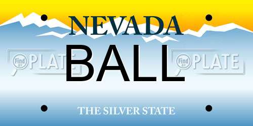BALL Nevada License Plate