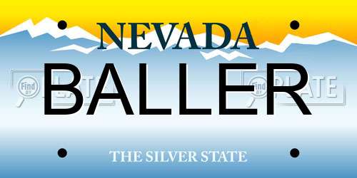 BALLER Nevada License Plate