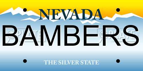 BAMBERS Nevada License Plate