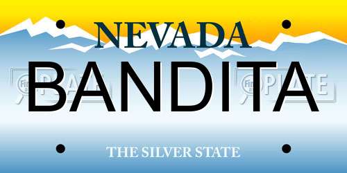 BANDITA Nevada License Plate