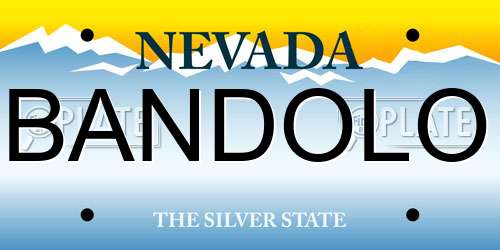 BANDOLO Nevada License Plate