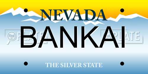 BANKAI Nevada License Plate