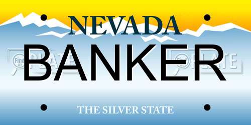 BANKER Nevada License Plate