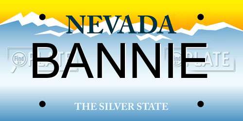 BANNIE Nevada License Plate