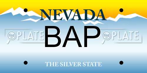 BAP Nevada License Plate