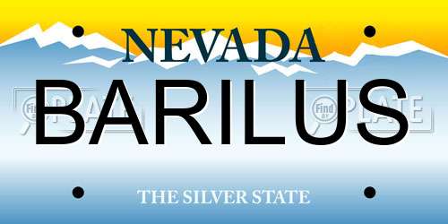 BARILUS Nevada License Plate