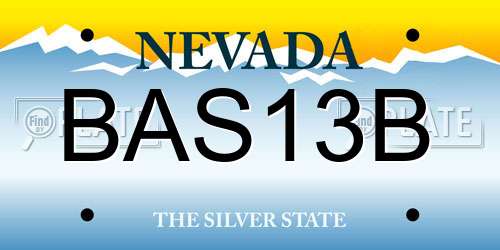 BAS13B Nevada License Plate