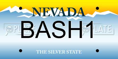 BASH1 Nevada License Plate